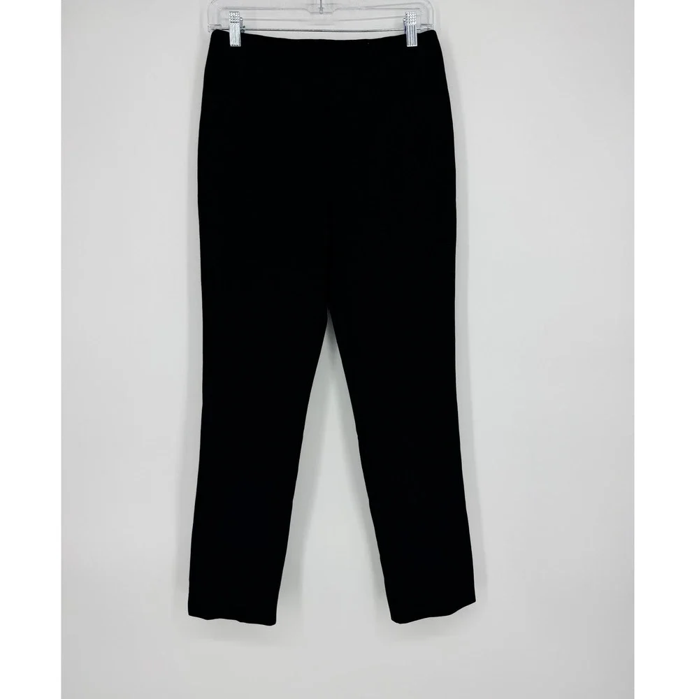 Veronica Beard Black High Rise Straight Leg Tailored Trousers Pants Size 4
